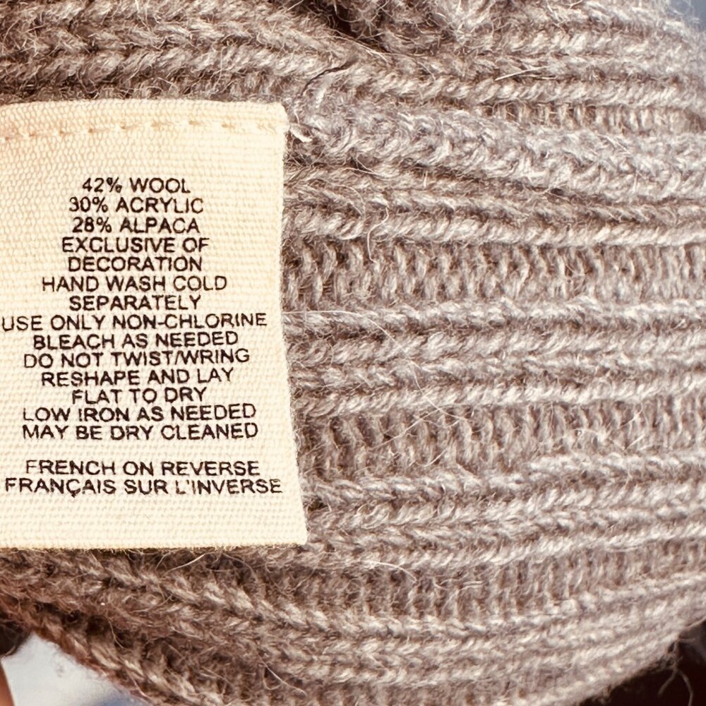 Anthropologie Sleeping On Snow Embroided Wool Alpaca Sweater Vest-Scarf M RARE - Picture 7 of 8